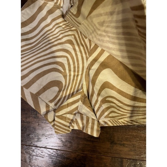 Japan Women’s Brown Beige Zebra Striped Skort Small 100% Cotton NEW - Picture 3 of 6